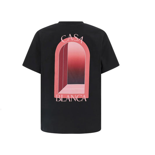 Casablanca Black Pink Arches Short Sleeve T-Shirt