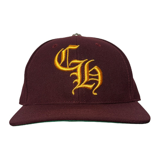 Chrome Hearts Baseball Trucker Hat Burgundy Gold - 1