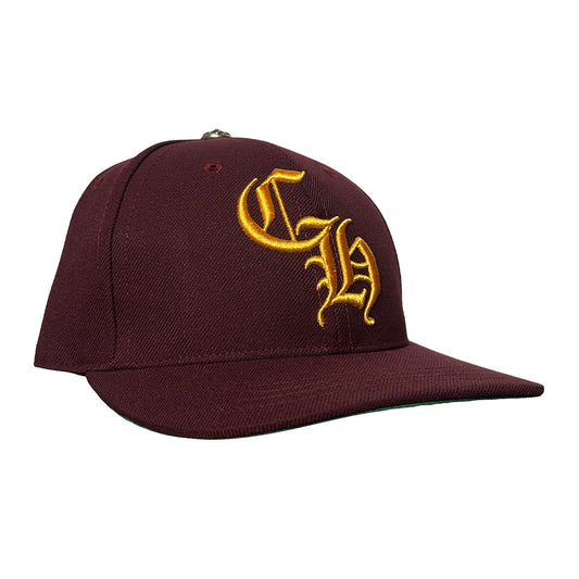 Chrome Hearts Baseball Trucker Hat Burgundy Gold - 2