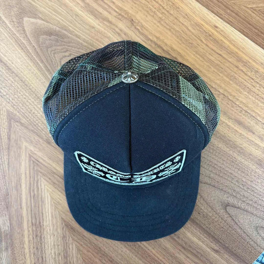 Chrome Hearts Black Camo Mesh Hollywood Cap - 2