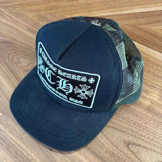 Chrome Hearts Black Camo Mesh Hollywood Cap - 4