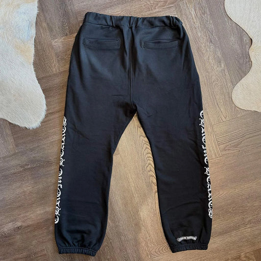 Chrome Hearts Black White Logo Sweatpants - 1