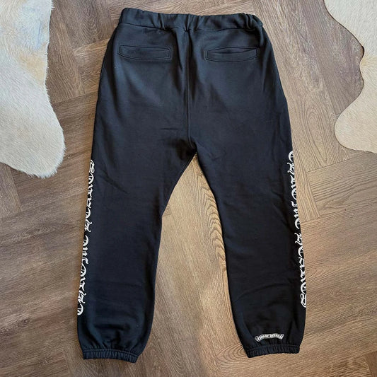 Chrome Hearts Black White Logo Sweatpants - 2