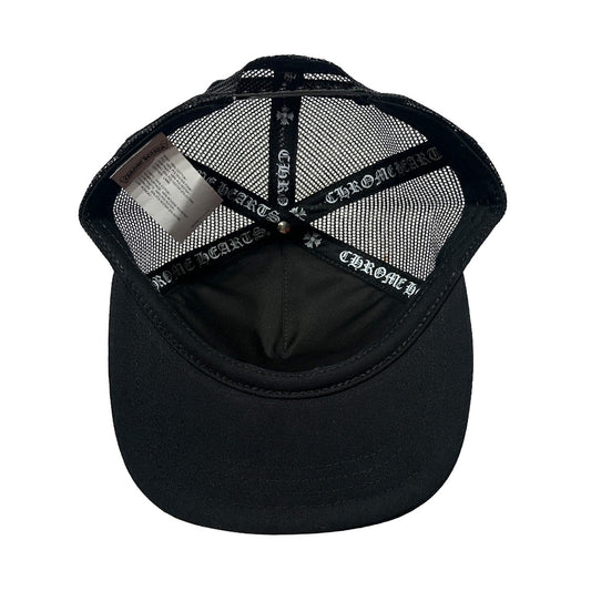 Chrome Hearts Cemetery Cross Leather Hat Black - 4