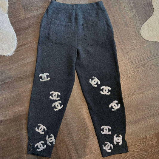 Chrome Hearts Chanel Grey Monogram Sweatpants - 2