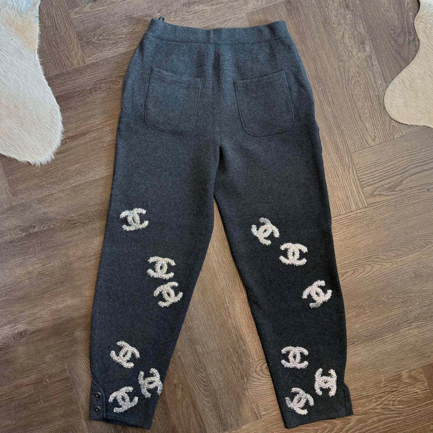 Chrome Hearts Chanel Grey Monogram Sweatpants - 4
