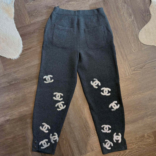 Chrome Hearts Chanel Grey Monogram Sweatpants - 4