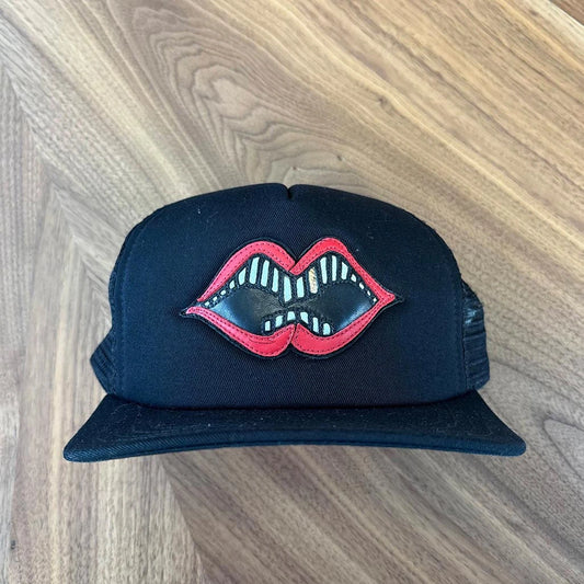 Chrome Hearts Chomper Big Lips Black Cap - 1