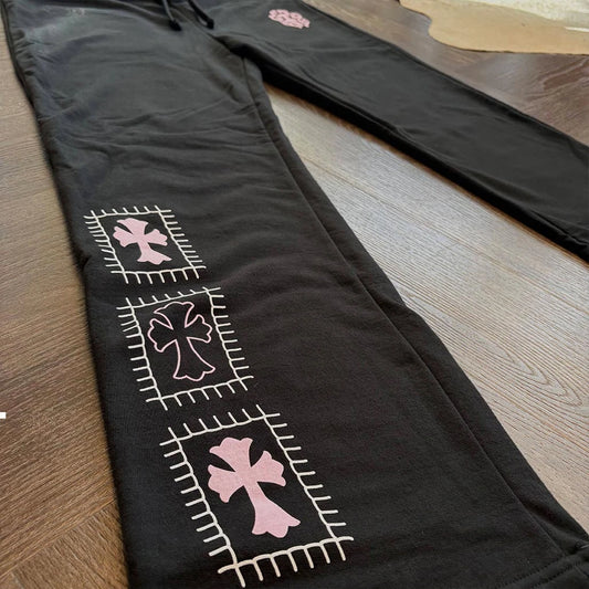 Chrome Hearts Deadly Doll Black Pink Sweatpants - 4