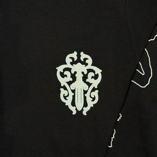 Chrome Hearts Deadly Doll Black Thermal T-Shirt - 4