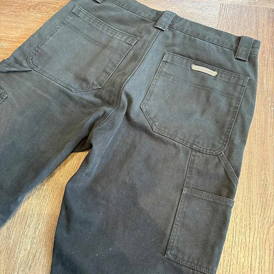 luxury Chrome Hearts carpenter pants in black