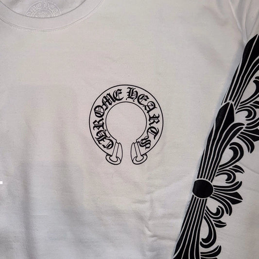 Chrome Hearts Floral Horseshoe White Sweatshirt - 3