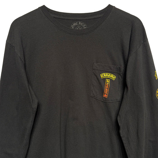 Chrome Hearts Gradient Logo Long Sleeve Black/Yellow - 3
