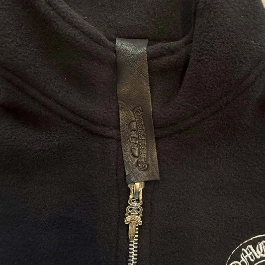Chrome Hearts Half Zip Horse Shoe Jacket Black - 2