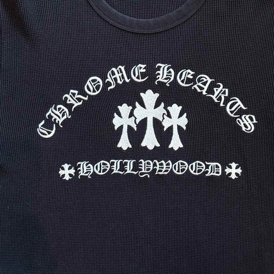 Chrome Hearts Hollywood Triple Cross Thermal Long-Sleeve T-Shirt