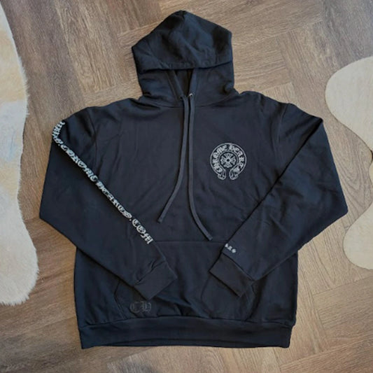 Chrome Hearts Horseshoe Black White Hoodie - 1