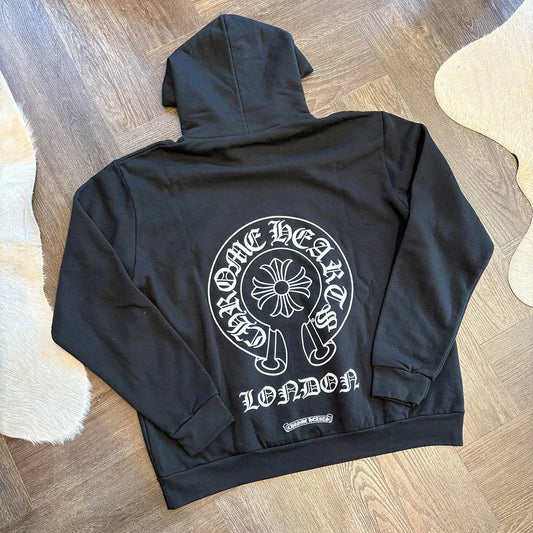 Chrome Hearts Horseshoe Hoodie Black London - 4