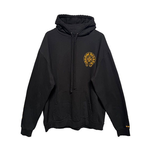 Chrome Hearts Horseshoe Hoodie Black Yellow - 2