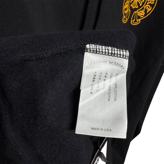Chrome Hearts Horseshoe Hoodie Black Yellow - 4