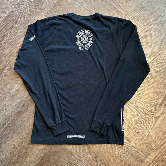 Chrome Hearts Horseshoe & Old English Long-Sleeve Pocket T-Shirt
