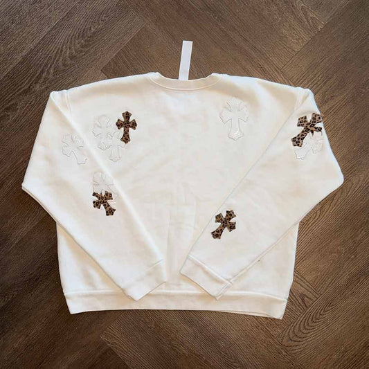 Chrome Hearts Leopard Patch Flooded Sweatshirt