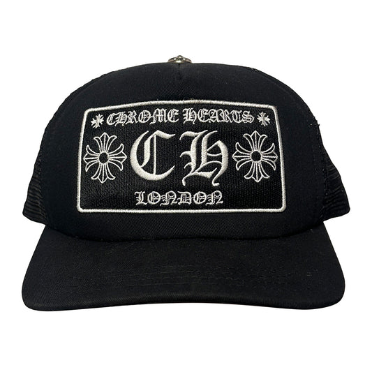 Chrome Hearts London Trucker Cap Black White - 1