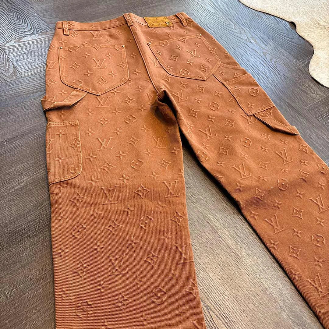 Chrome Hearts Louis Vuitton Brown Monogram Jeans - 5