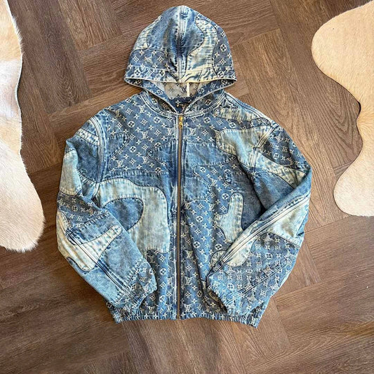 Chrome Hearts Louis Vuitton Denim Monogram Jacket - 1