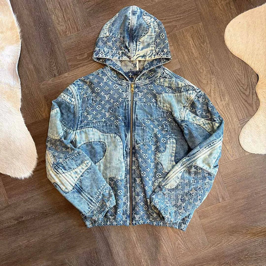 Chrome Hearts Louis Vuitton Denim Monogram Jacket - 3