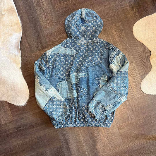 Chrome Hearts Louis Vuitton Denim Monogram Jacket - 4
