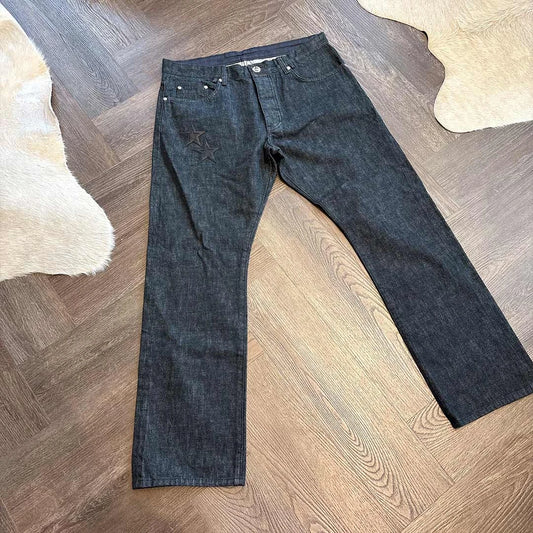 Buy Chrome Hearts black star patch denim jeans