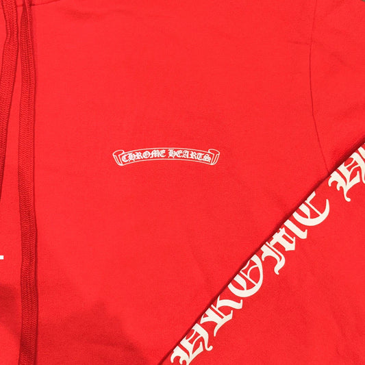 Chrome Hearts Red Scroll Pullover Hoodie - 5