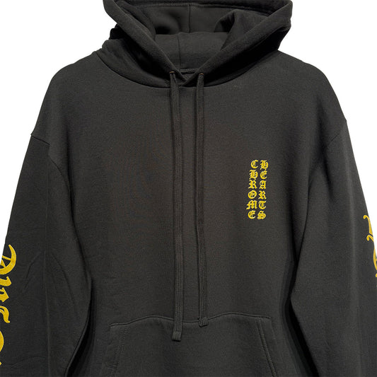 Chrome Hearts Script Hoodie Black Gold - 2