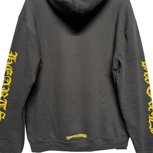 Chrome Hearts Script Hoodie Black Gold - 4