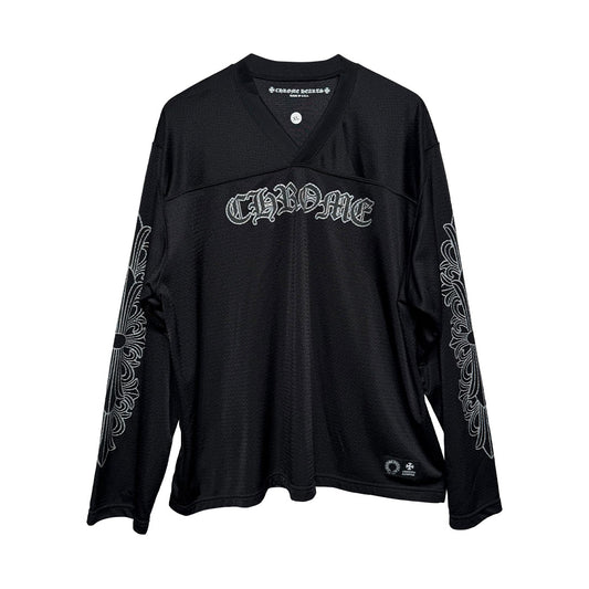 Chrome Hearts Script Mesh Long Sleeve Jersey Black - 3