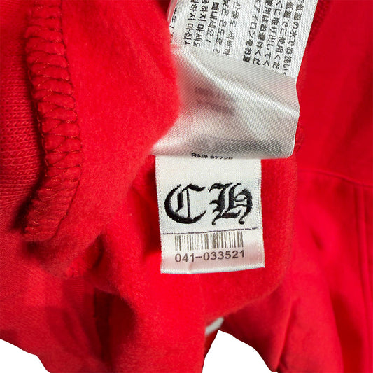 Chrome Hearts Scroll Logo Red White Sweatshirt - 3