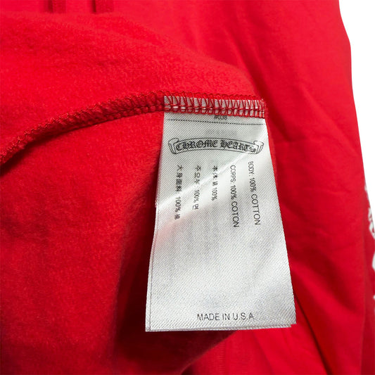 Chrome Hearts Scroll Logo Red White Sweatshirt - 5