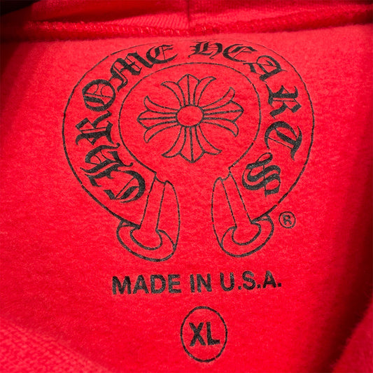 Chrome Hearts Scroll Logo Red White Sweatshirt - 6