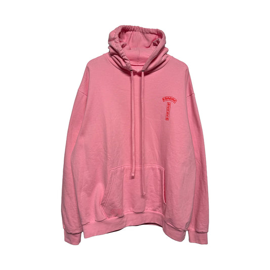 Chrome Hearts Spell Out Pink Hoodie - 2