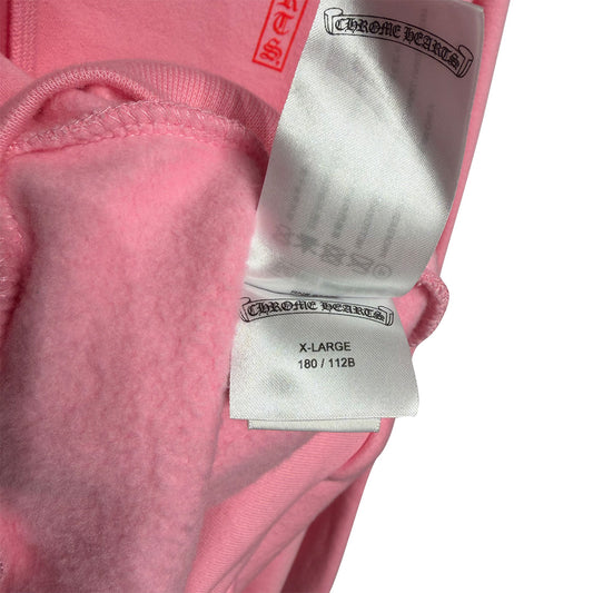 Chrome Hearts Spell Out Pink Hoodie - 5