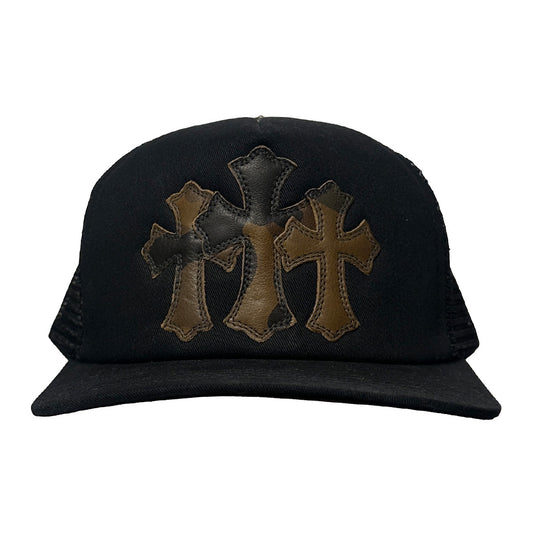Chrome Hearts Triple Cross Cemetary Trucker Hat Camo - 1