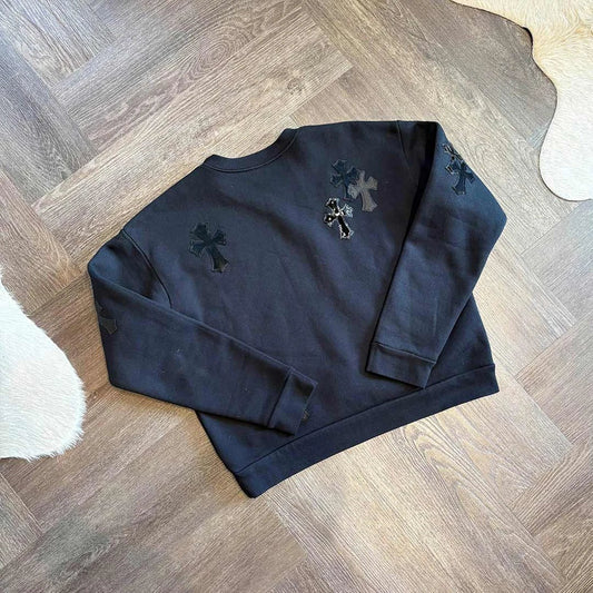 Chrome Hearts Triple Patch Black Sweatshirt Womens - 2