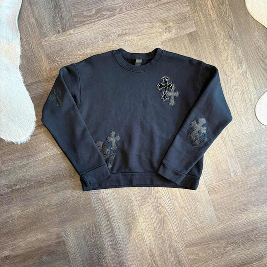 Chrome Hearts Triple Patch Black Sweatshirt Womens - 3
