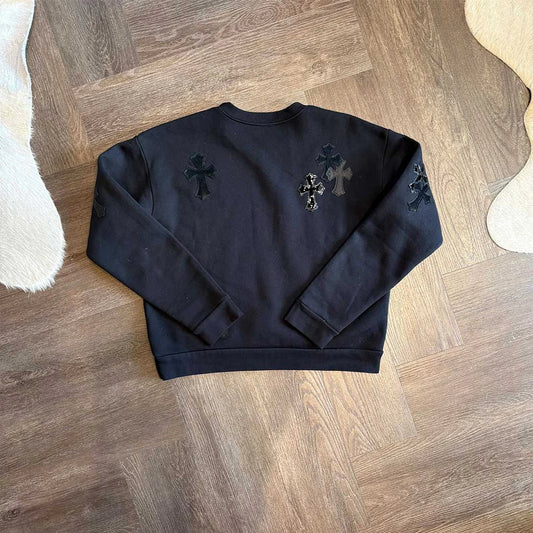 Chrome Hearts Triple Patch Black Sweatshirt Womens - 4