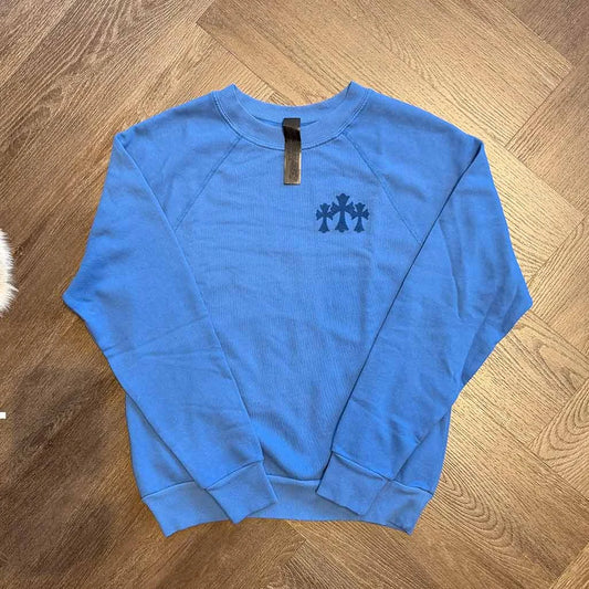 Chrome Hearts Triple Patch Blue Sweatshirt - 1