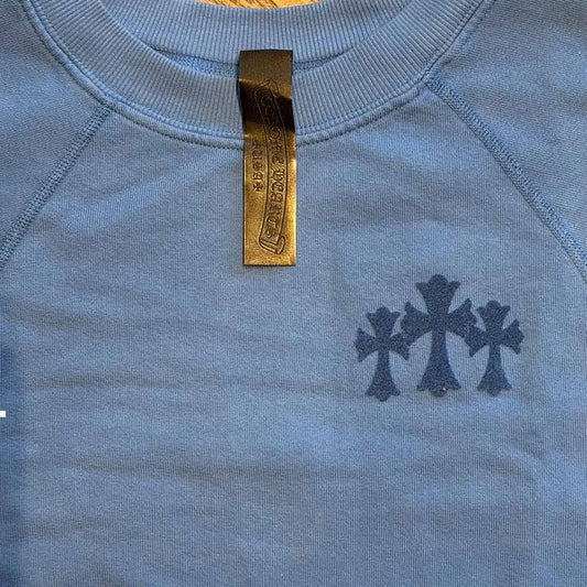 Chrome Hearts Triple Patch Blue Sweatshirt - 3