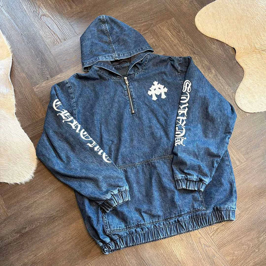 Chrome Hearts Triple Patch Denim Jacket Blue - 4