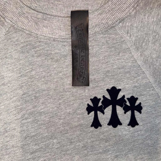 Chrome Hearts Triple Patch Grey Sweatshirt - 3
