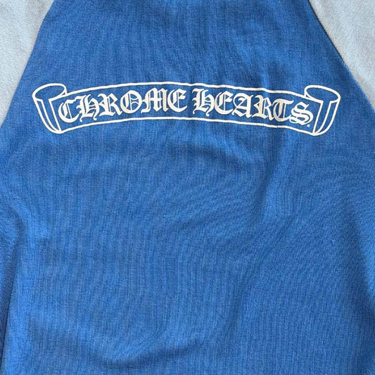Chrome Hearts Cotton Cropped Top Two Tone Blue