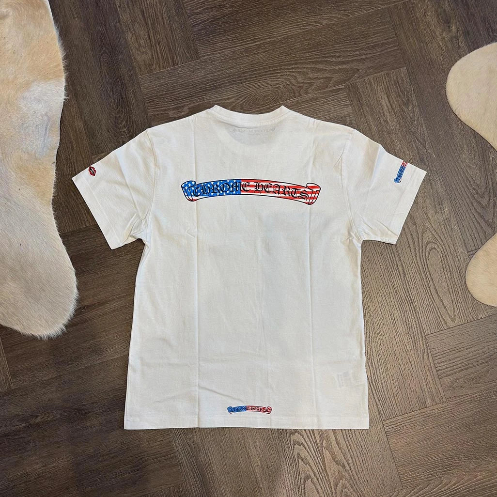 Chrome Hearts USA White Scroll T-Shirt - 2